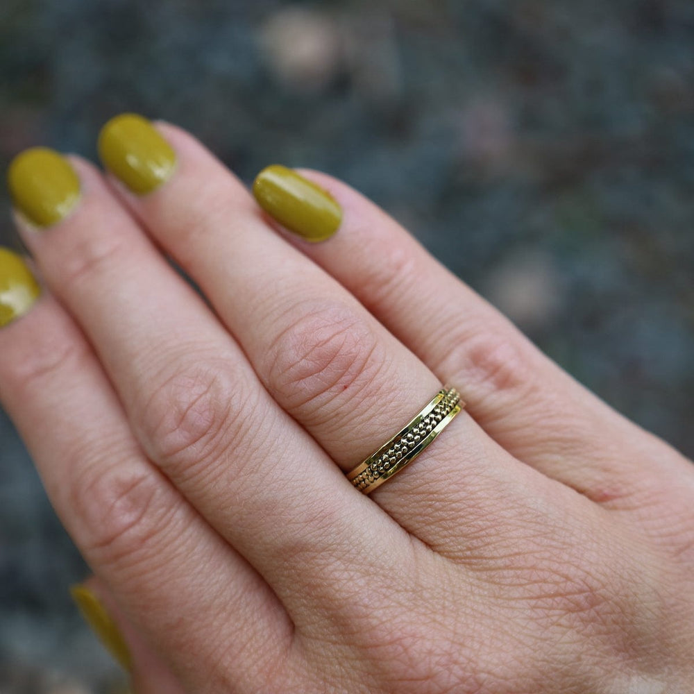 
                  
                    RNG-BRASS Solid Brass Stacking Ring with Double Granulation
                  
                