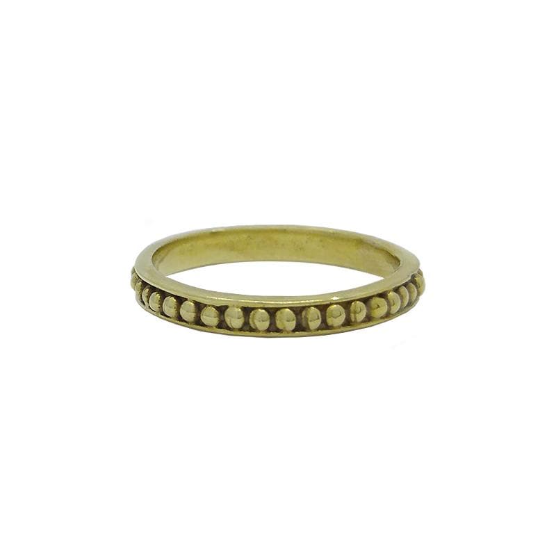 
                      
                        RNG-BRASS Solid Brass Stacking Ring with Round Granulation
                      
                    