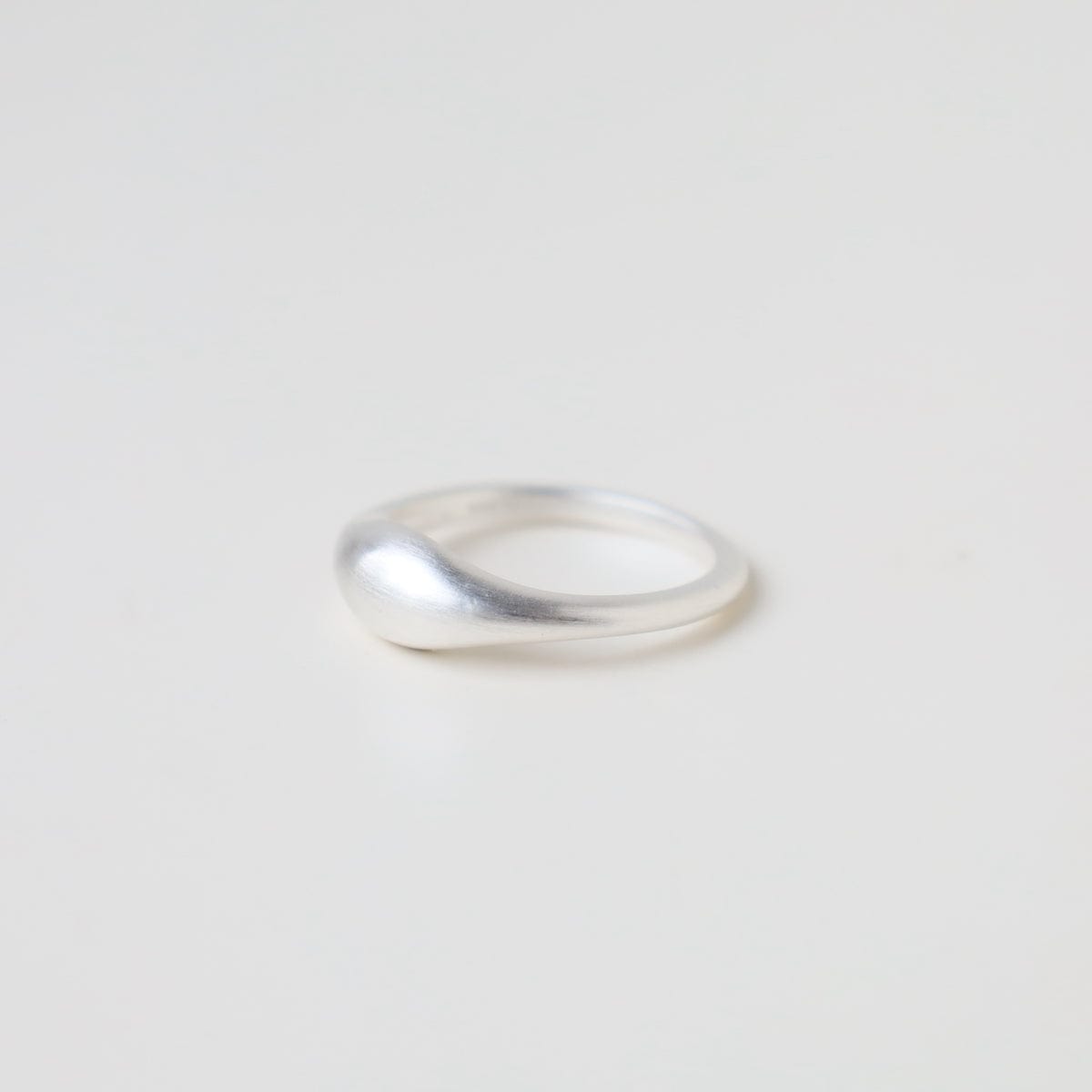 RNG Brushed Sterling Silver Small Tapered Dome Band