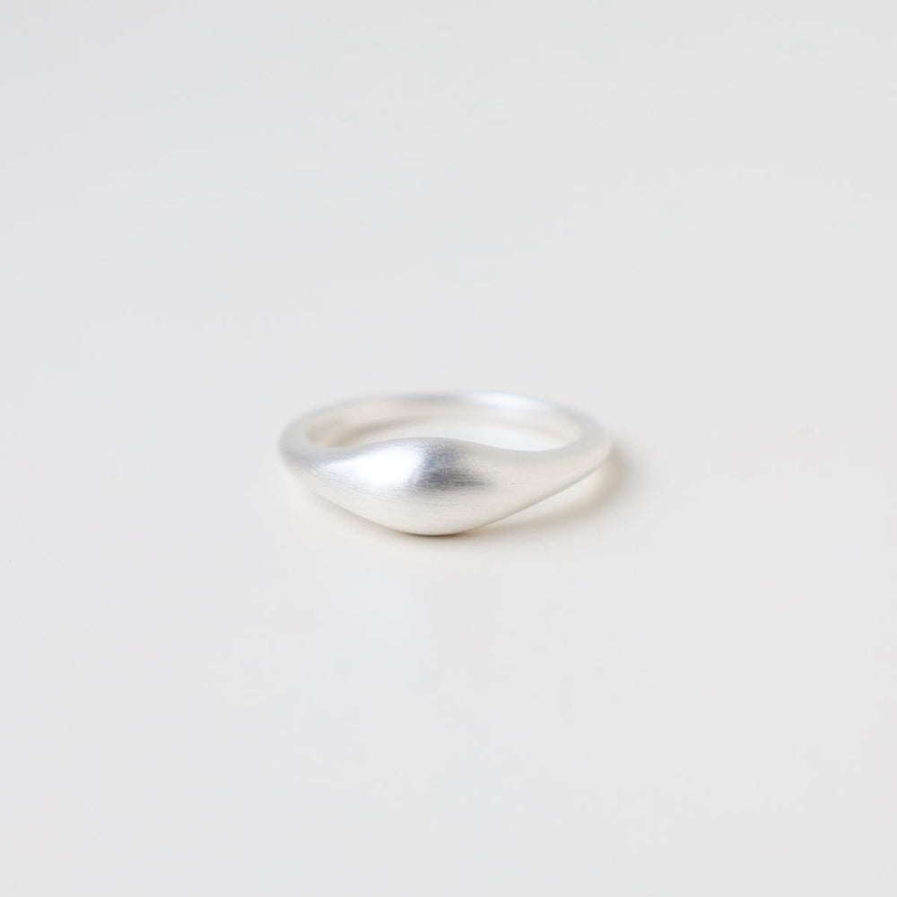 RNG Brushed Sterling Silver Small Tapered Dome Band