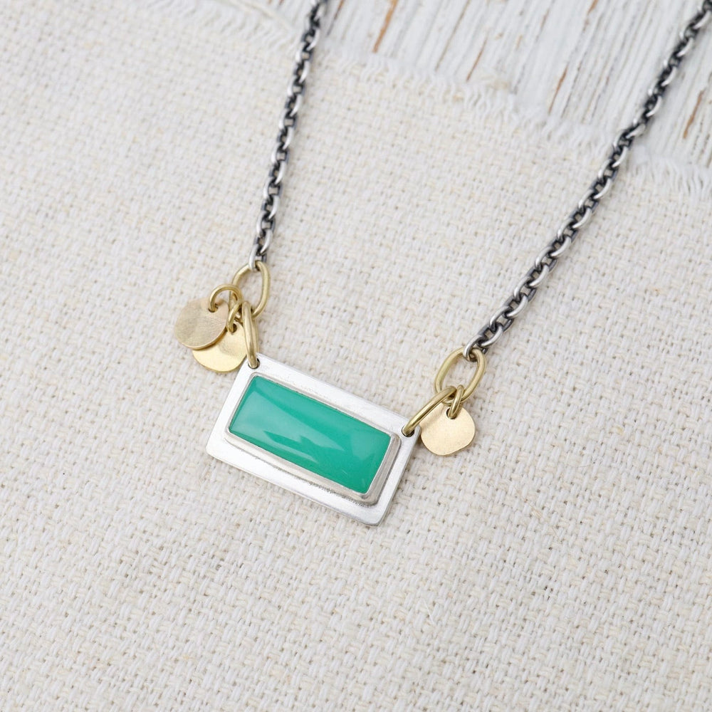 
                      
                        RNG Chrysoprase Gold Sequin Necklace - One of a Kind
                      
                    