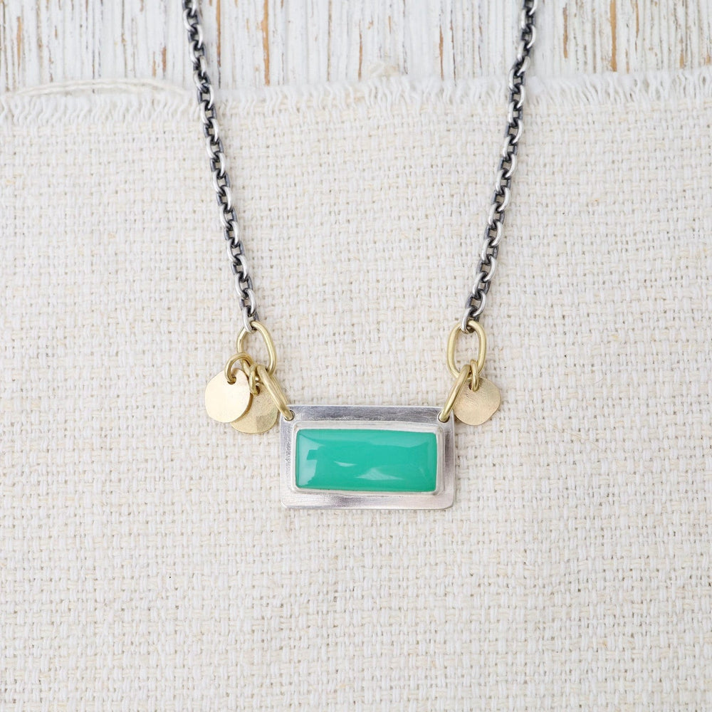 
                      
                        RNG Chrysoprase Gold Sequin Necklace - One of a Kind
                      
                    