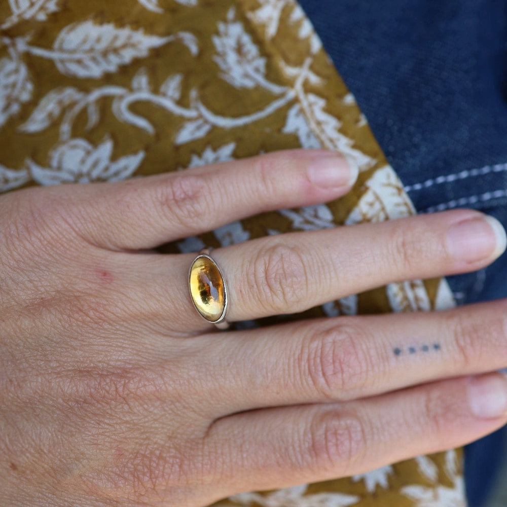 
                      
                        RNG Citrine Oval Cabochon Ring  - Sterling Silver
                      
                    