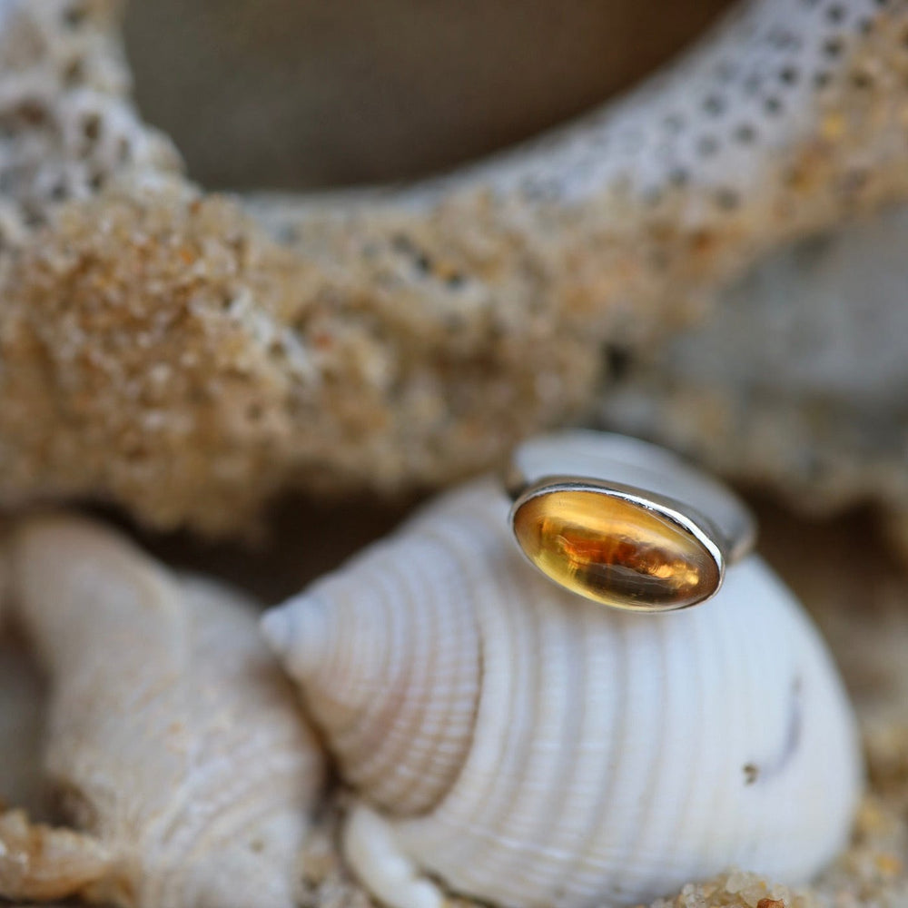 
                      
                        RNG Citrine Oval Cabochon Ring  - Sterling Silver
                      
                    