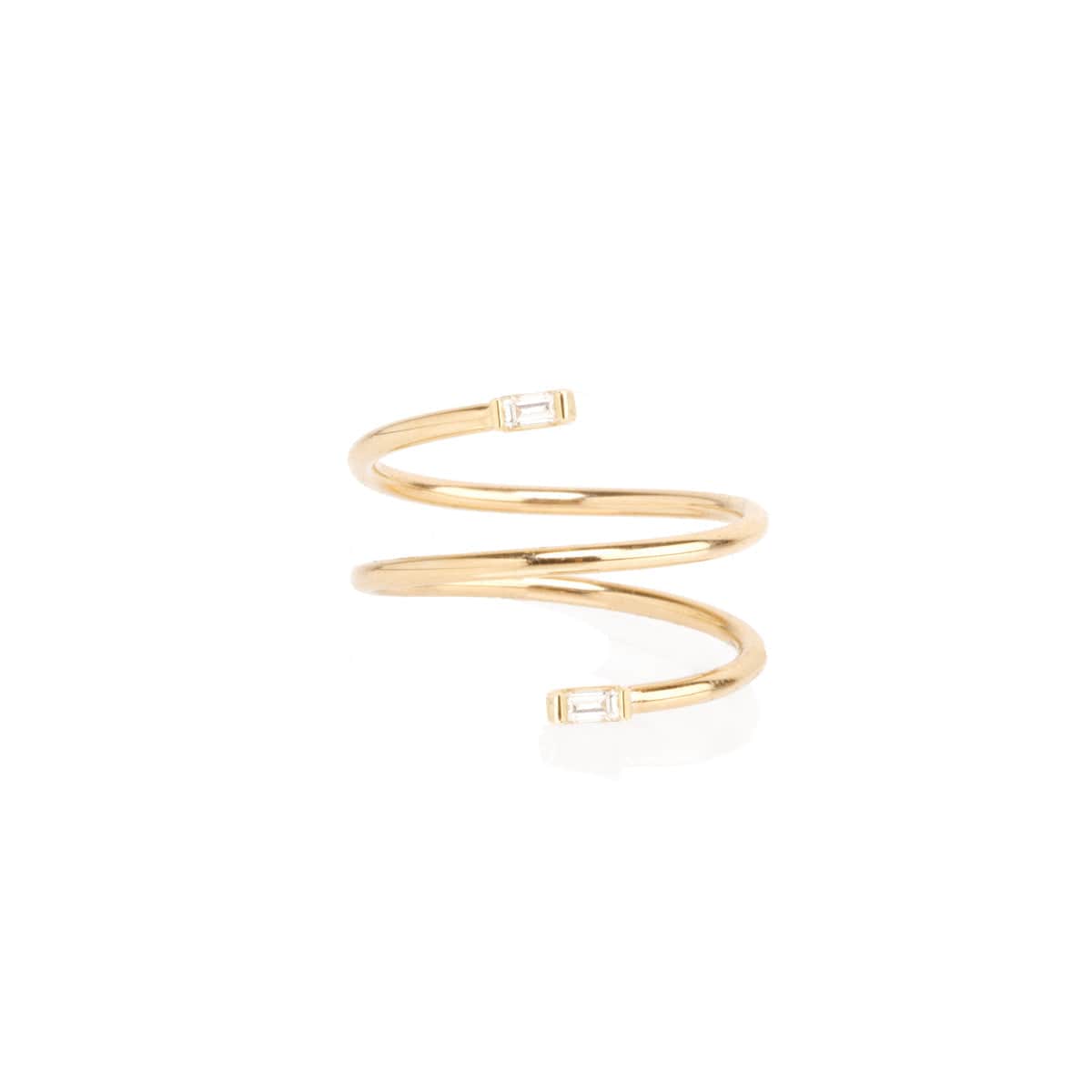 RNG-DIA 14k Gold Wrap Around Ring with Baguette Diamonds