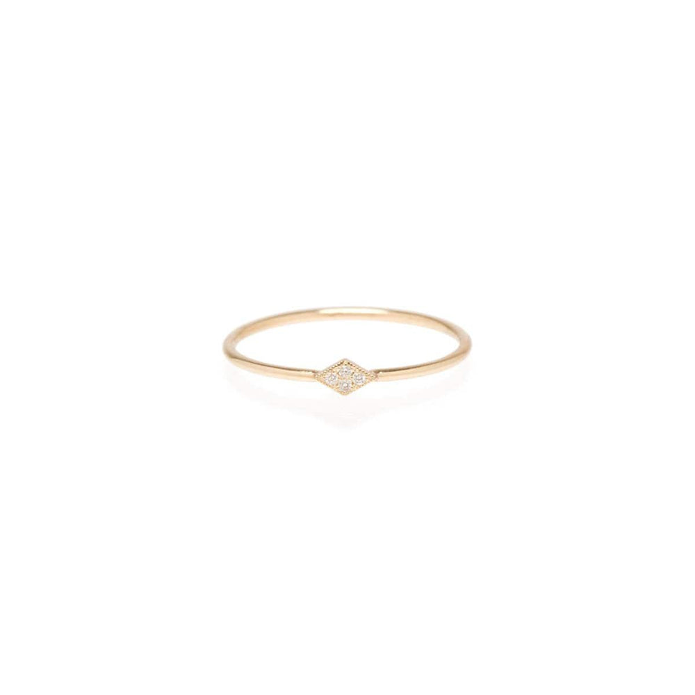 RNG-DIA 14K Itty Bitty Pave Diamond Shape Ring