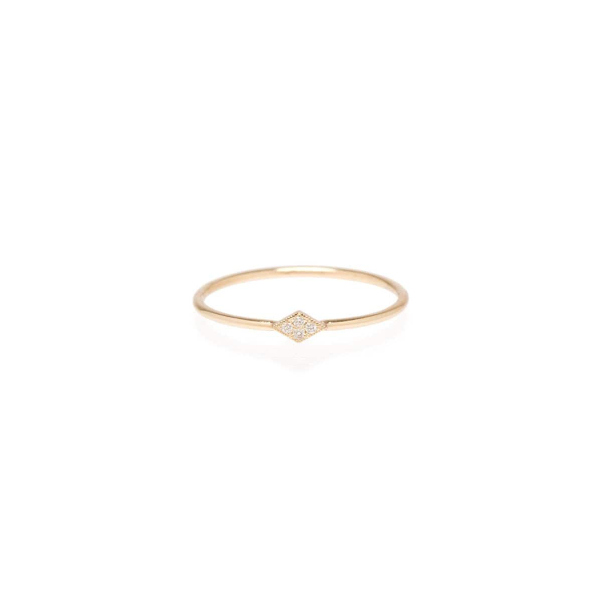 RNG-DIA 14K Itty Bitty Pave Diamond Shape Ring