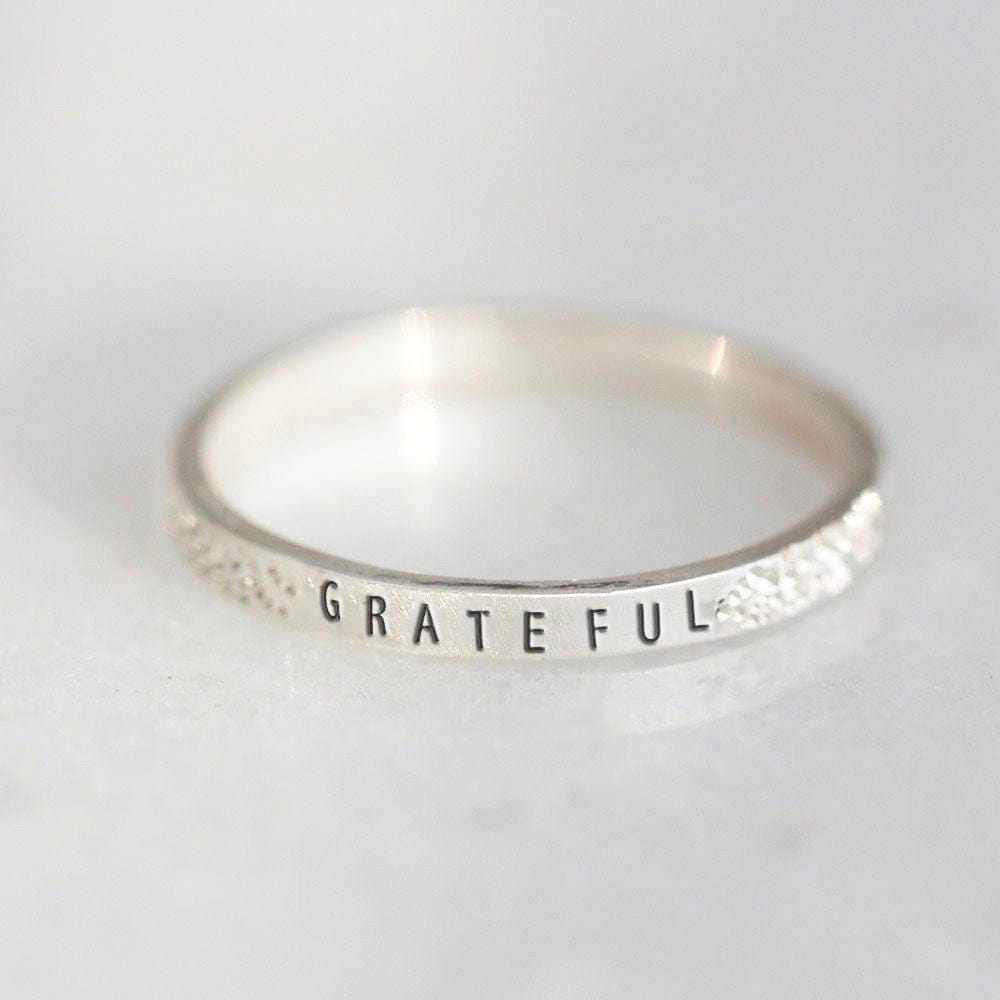 
                  
                    RNG Diamond Dusted Accented Narrow Remembrance Inspiring - Grateful
                  
                