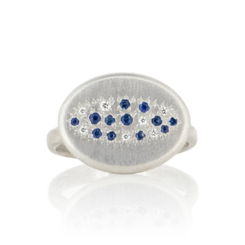 
                      
                        RNG Diamonds and Sapphires Silver Tidal Pool Ring
                      
                    