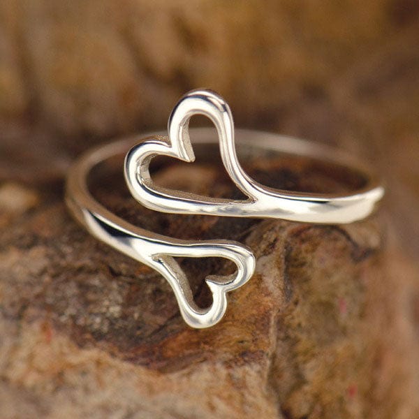 
                      
                        RNG Double Heart Adjustable Ring
                      
                    