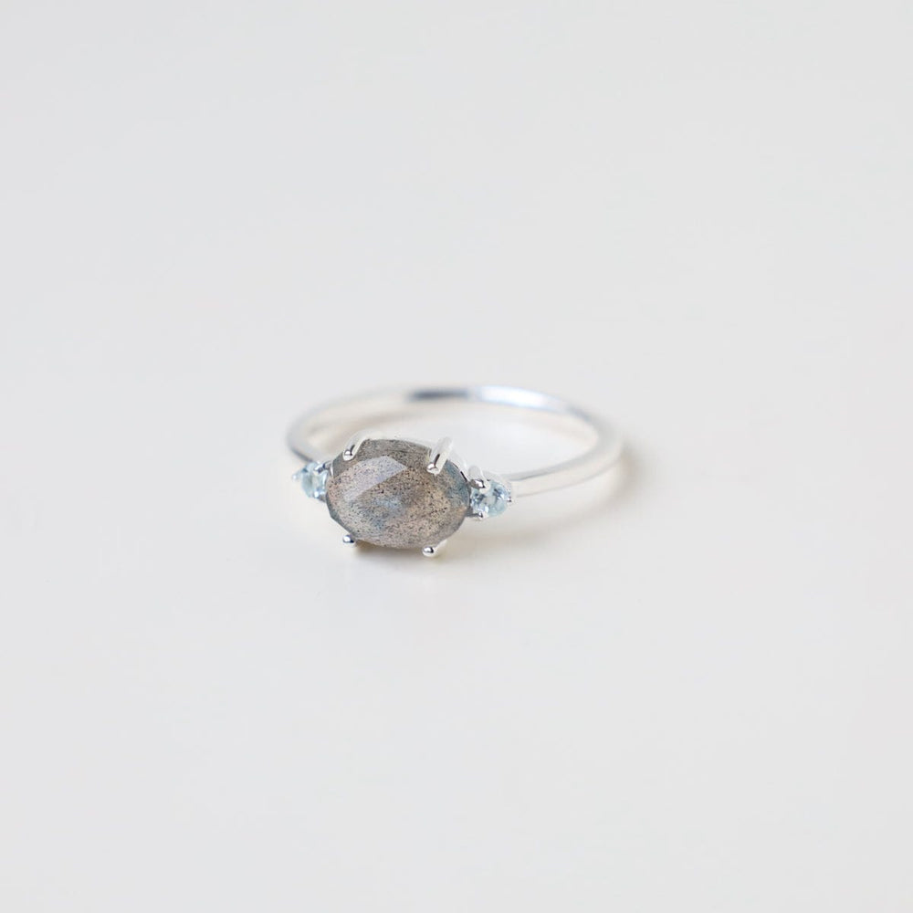 
                      
                        RNG East West Prong Set Oval Rose Cut Labradorite Ring
                      
                    