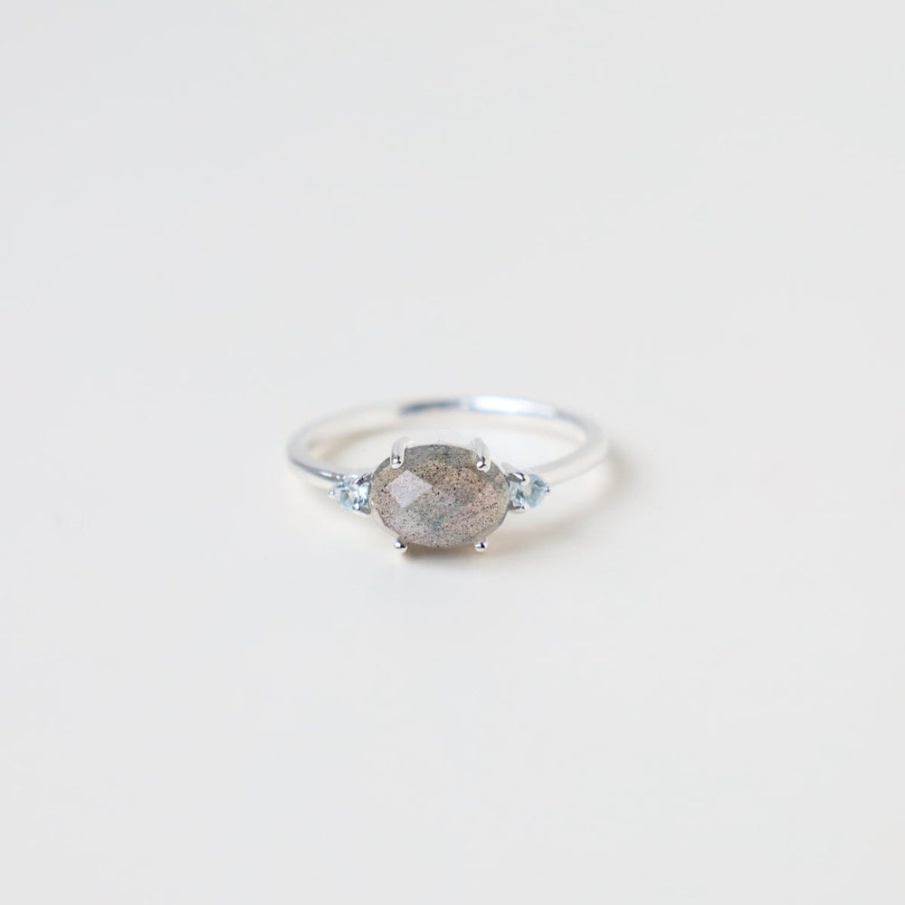 
                      
                        RNG East West Prong Set Oval Rose Cut Labradorite Ring
                      
                    