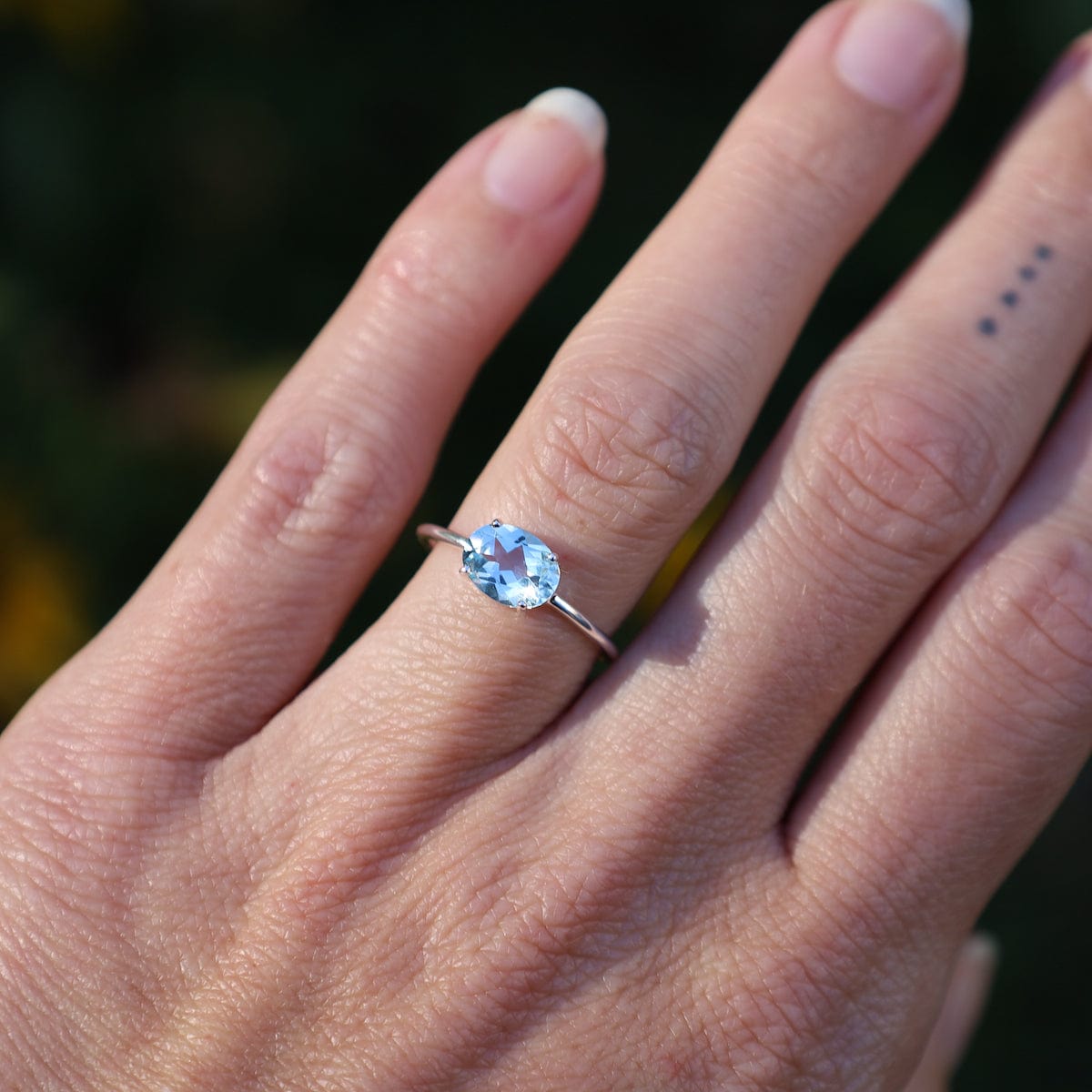 One of a Kind Emerald Cut London Blue Topaz Ring | Local Eclectic – local  eclectic
