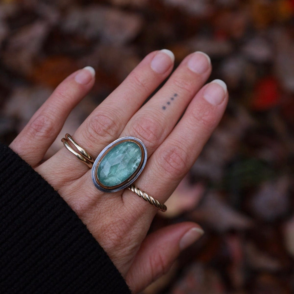 
                  
                    RNG Extra Large Crescent Rim Ring in Sky Blue Kyanite
                  
                