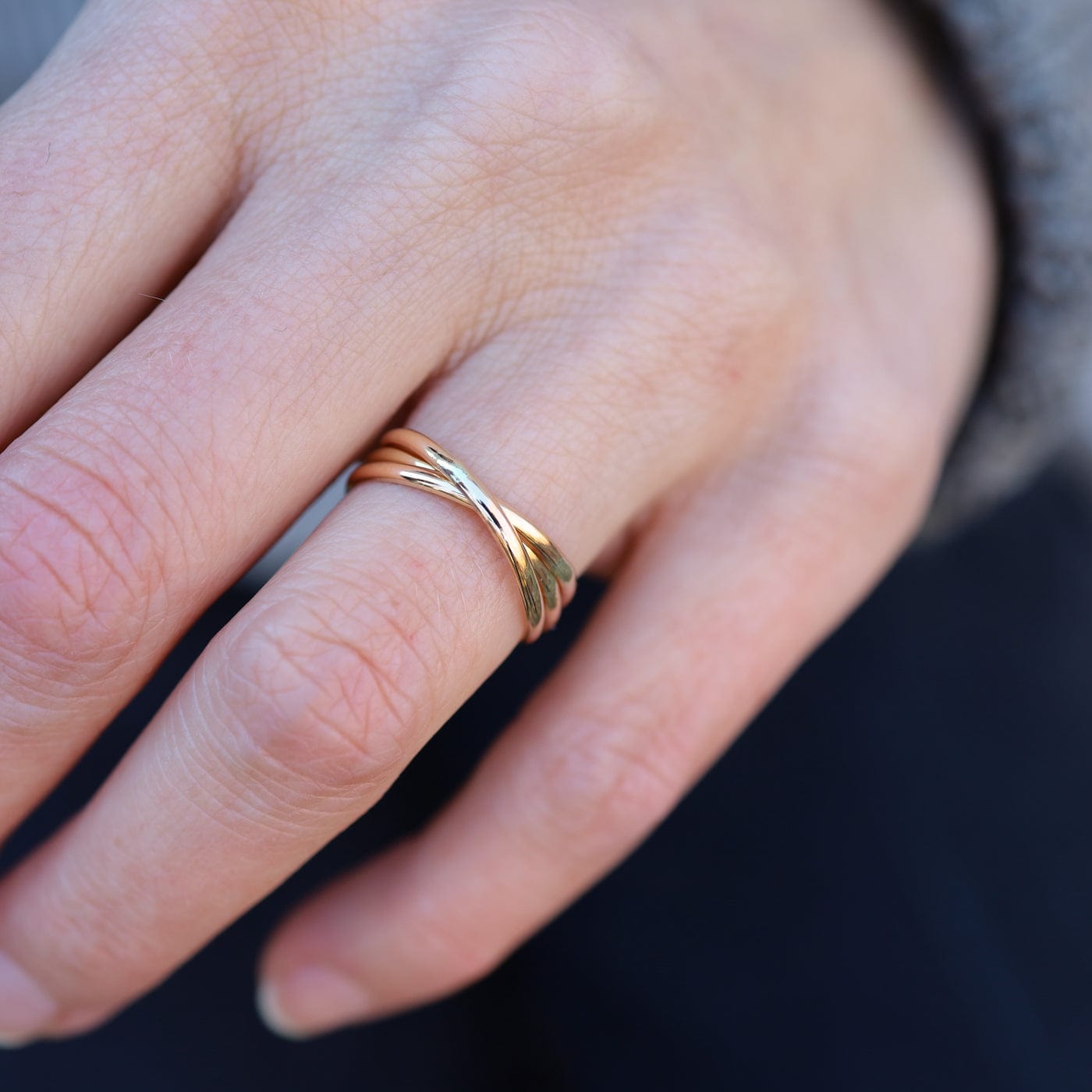 Triple Interlocking Rings - Gold Filled – Dandelion Jewelry