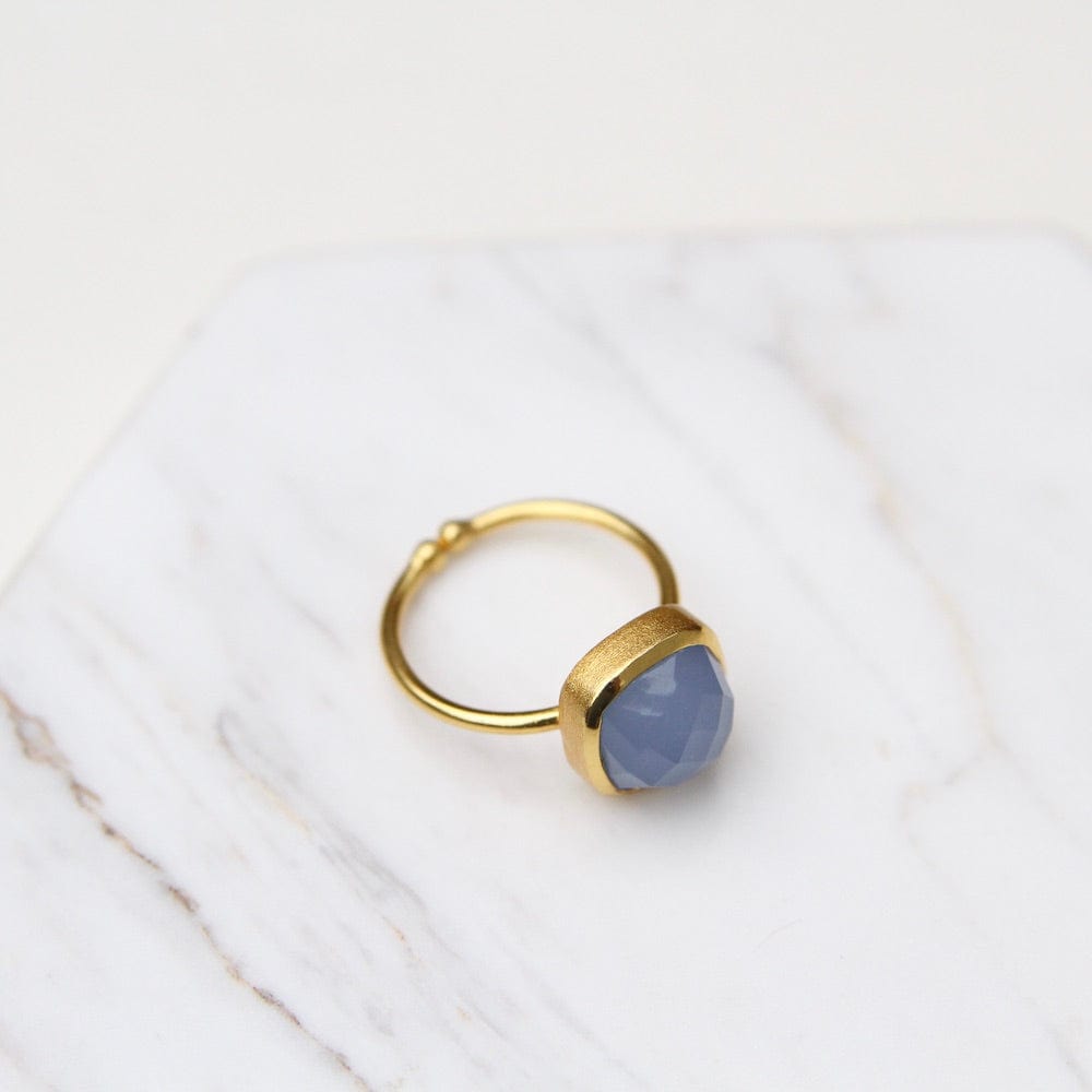 
                  
                    RNG-GPL Blue Chalcedony Asha Square Adjustable Ring
                  
                