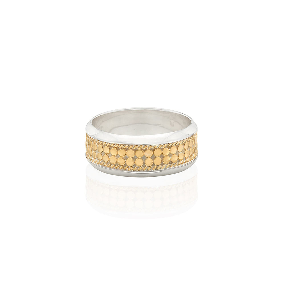 RNG-GPL Classic Wide Band Stacking Ring - Gold & Silver