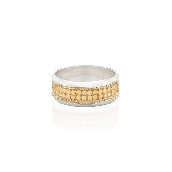 RNG-GPL Classic Wide Band Stacking Ring - Gold & Silver