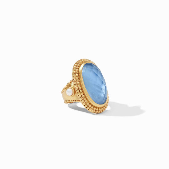 RNG-GPL Flora Statement Ring Iridescent Chalcedony Blue