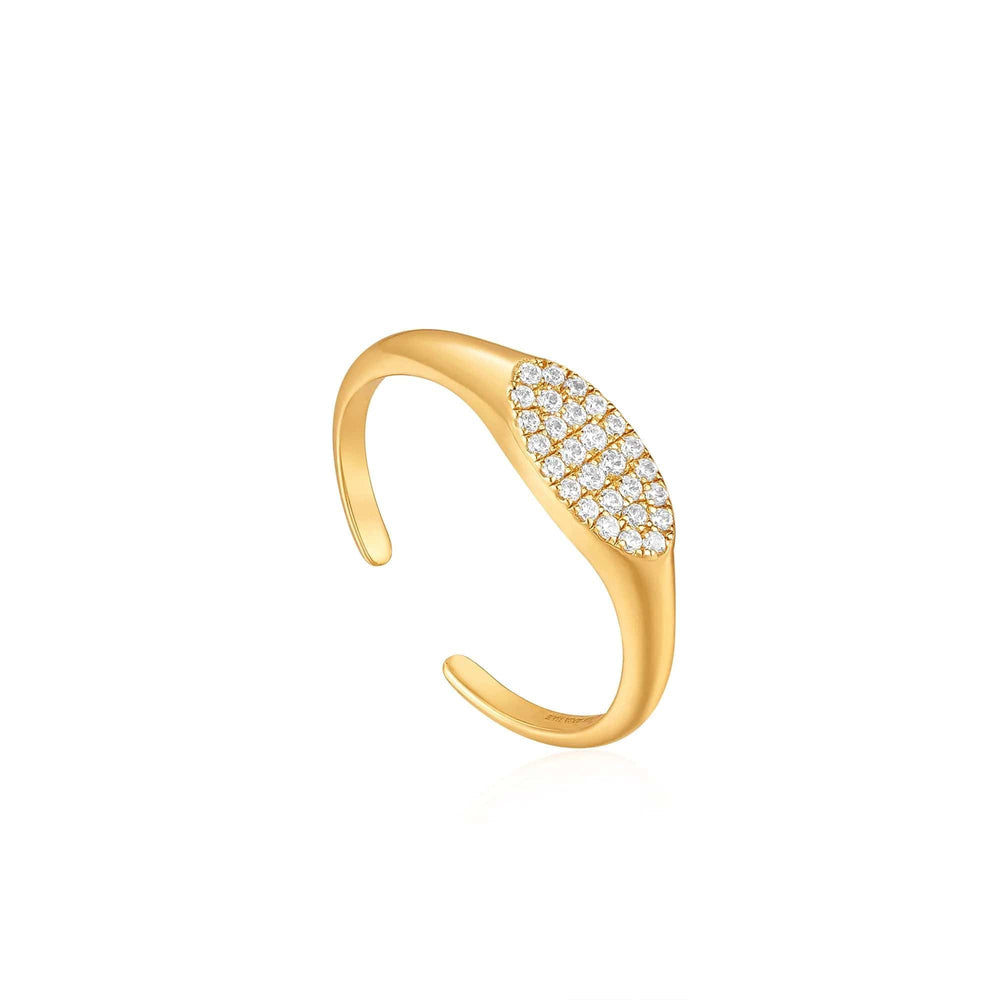 
                      
                        RNG-GPL Gold Glam Adjustable Signet Ring
                      
                    