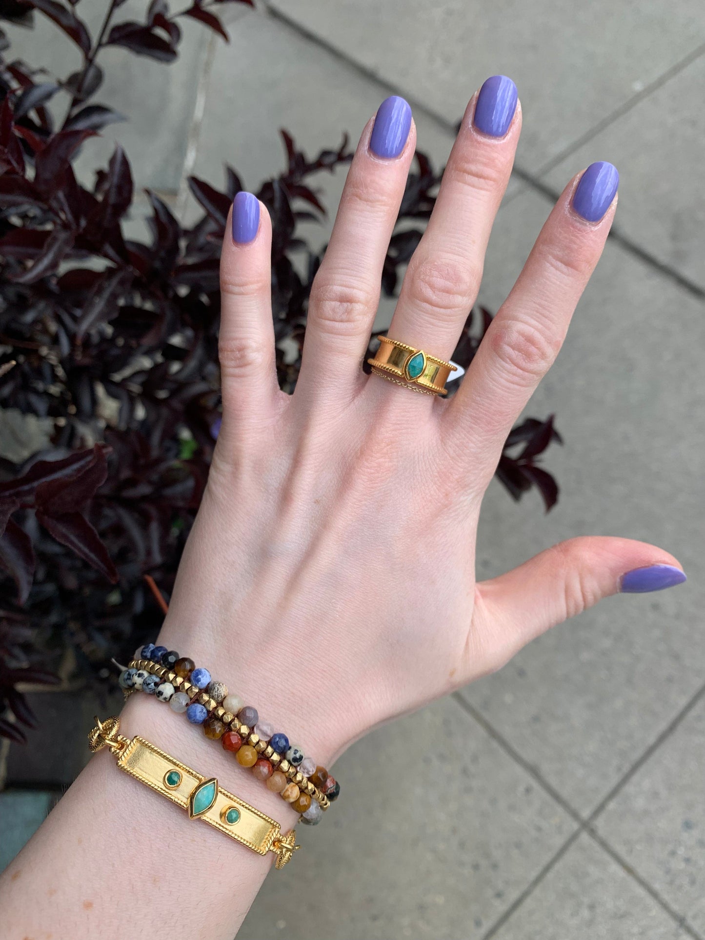 RNG-GPL Gold Helena Ring with Turquoise