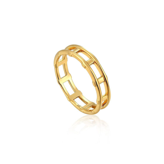 RNG-GPL Gold Modern Bar Ring