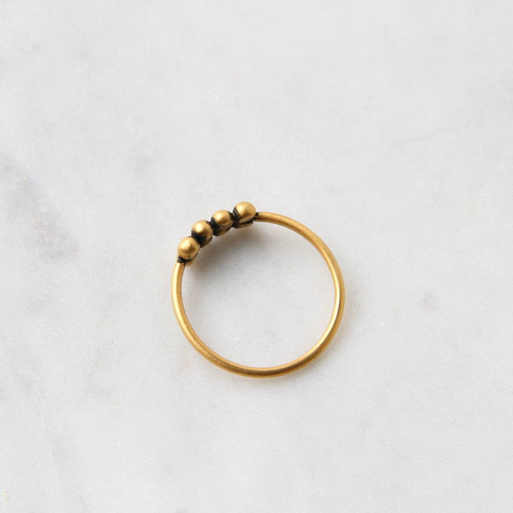
                      
                        RNG-GPL Gold Plated Brass Eight Granulated Ball Stacking Ring
                      
                    