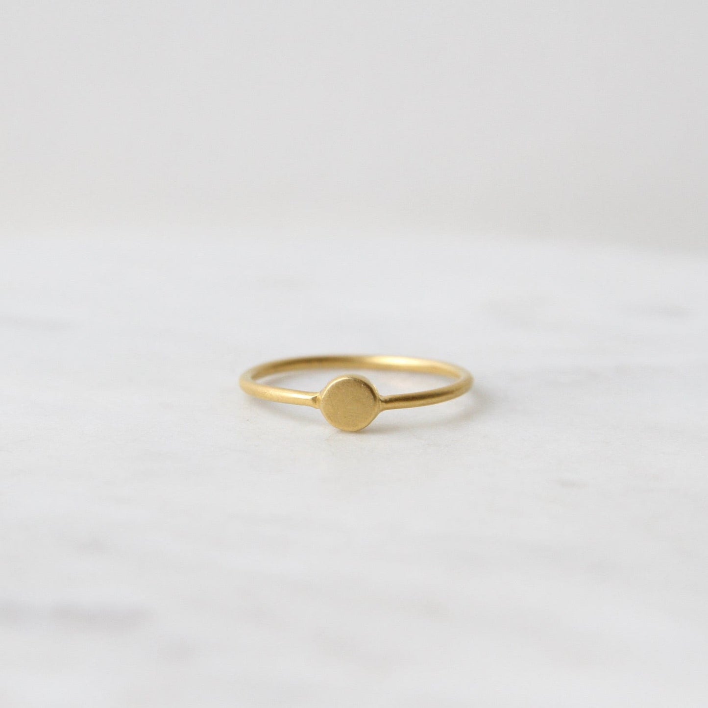 RNG-GPL Gold Plated Brass Little Disc Ring