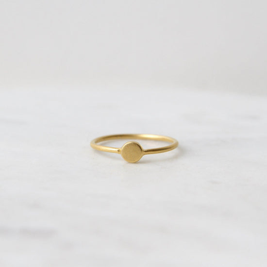 RNG-GPL Gold Plated Brass Little Disc Ring