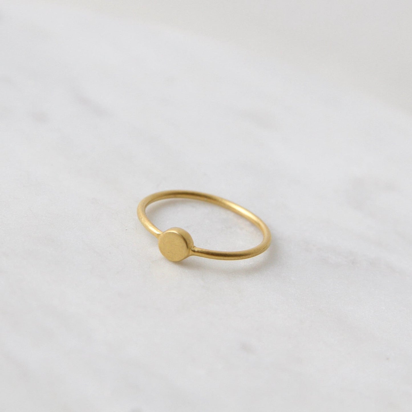 RNG-GPL Gold Plated Brass Little Disc Ring