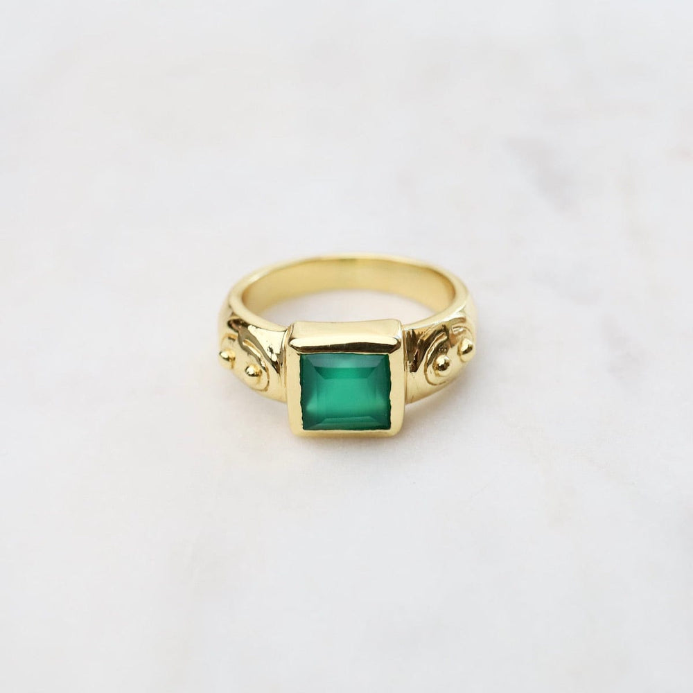 
                      
                        RNG-GPL Green Onyx Boho Statement Ring
                      
                    