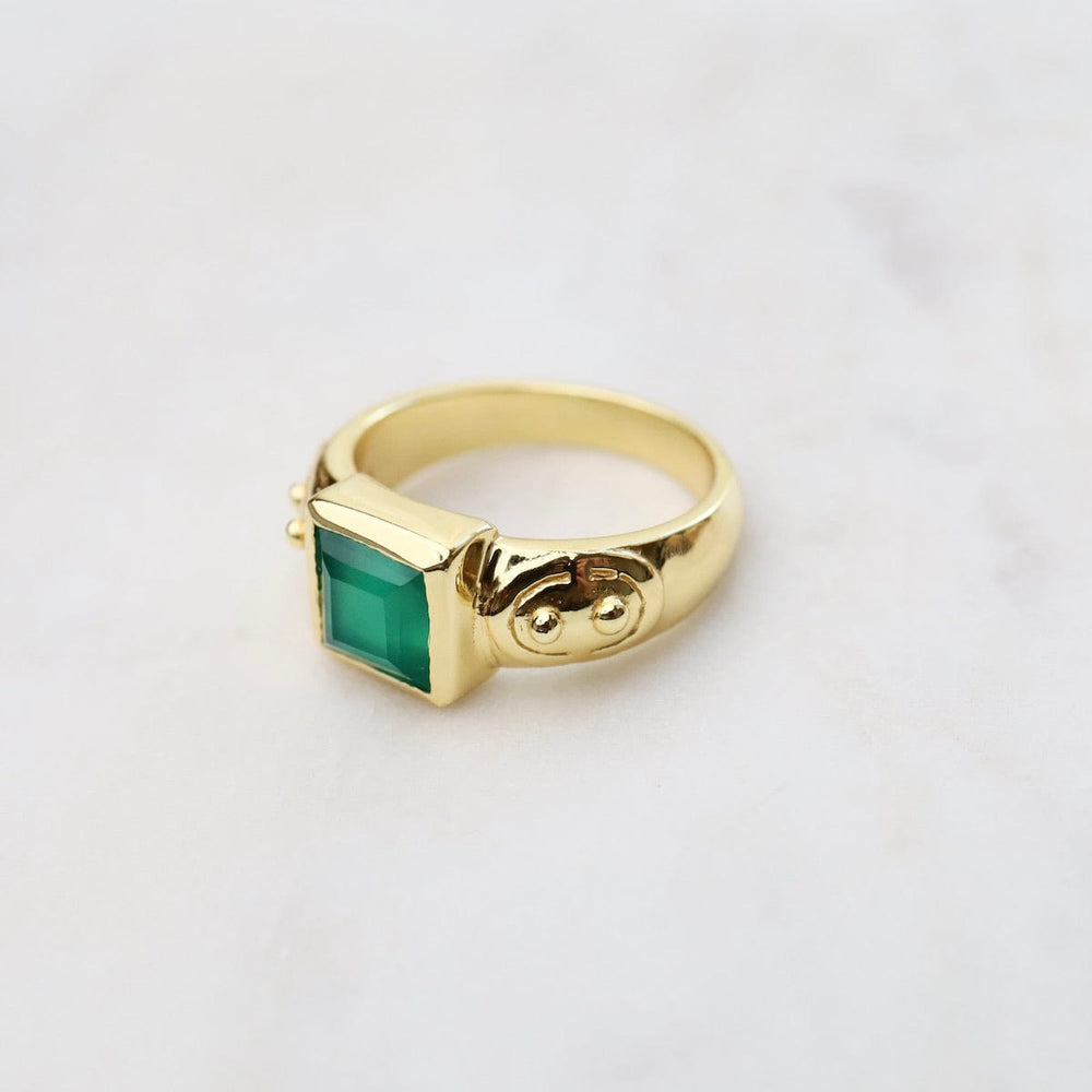 
                      
                        RNG-GPL Green Onyx Boho Statement Ring
                      
                    