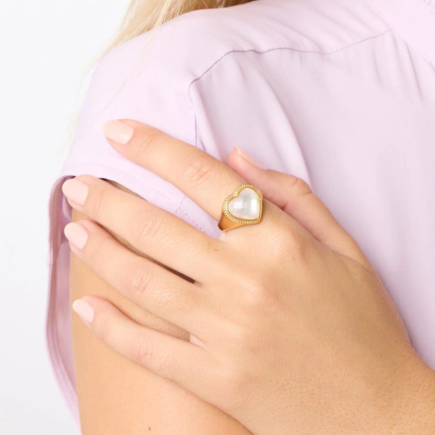 Crystal Heart Signet Ring Crystal Heart Signet Ring