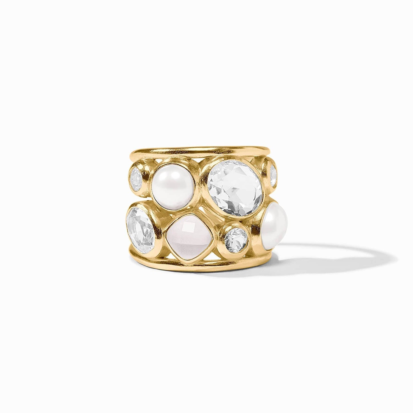 RNG-GPL Kaleidoscope Clear Crystal Statement Ring