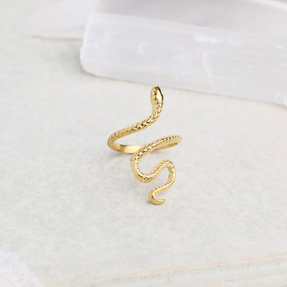 
                  
                    RNG-GPL NAJA // The Serpent ring - 18k gold plated stainle
                  
                