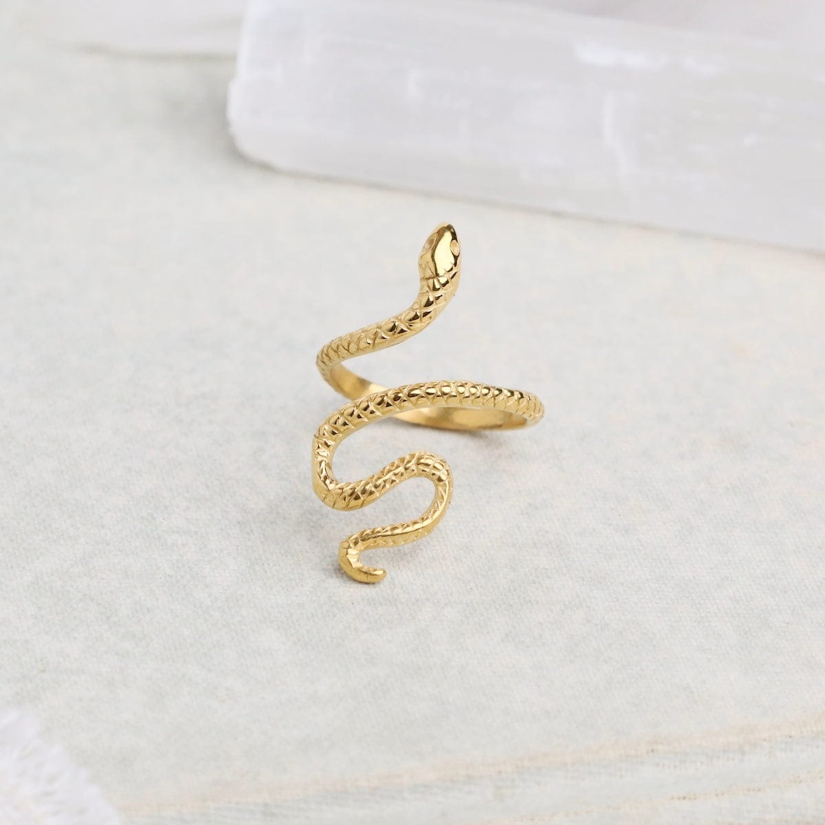 RNG-GPL NAJA // The Serpent ring - 18k gold plated stainle
