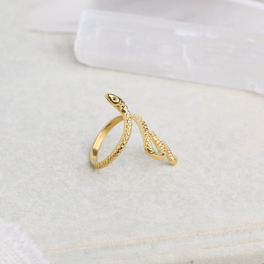 
                  
                    RNG-GPL NAJA // The Serpent ring - 18k gold plated stainle
                  
                