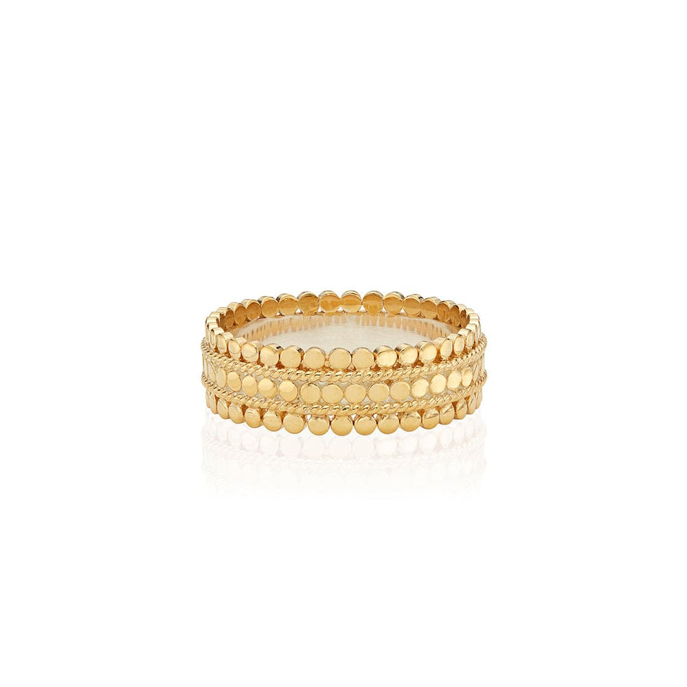 RNG-GPL Scalloped Band Ring - Gold