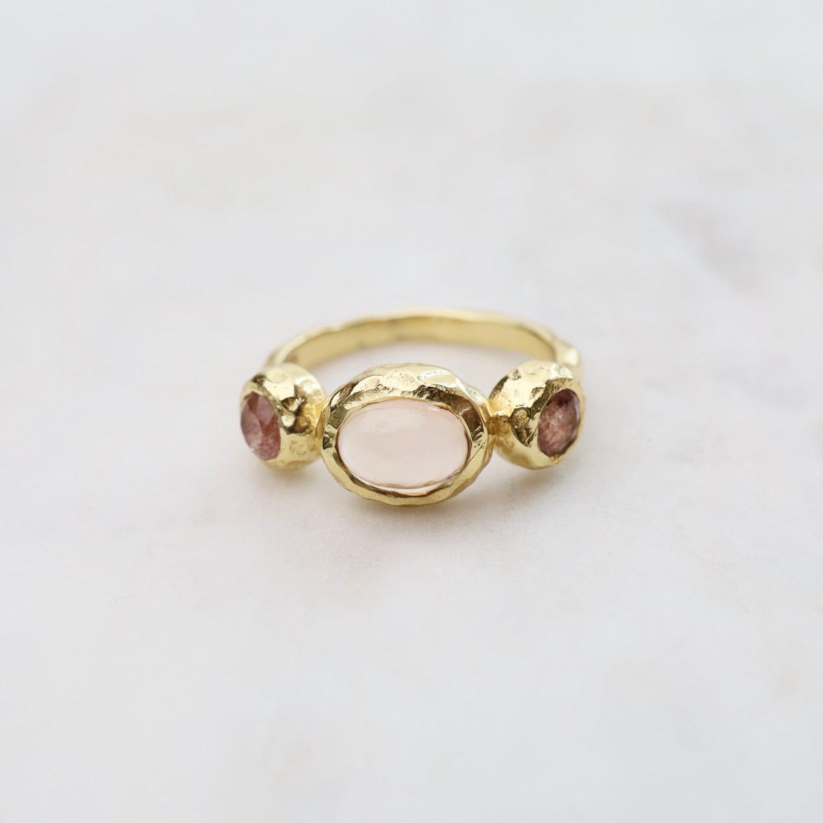 RNG-GPL Strawberry & Morganite Boho Ring