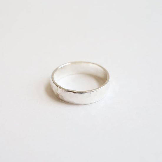 RNG Hammered 5mm Band - Sterling Silver
