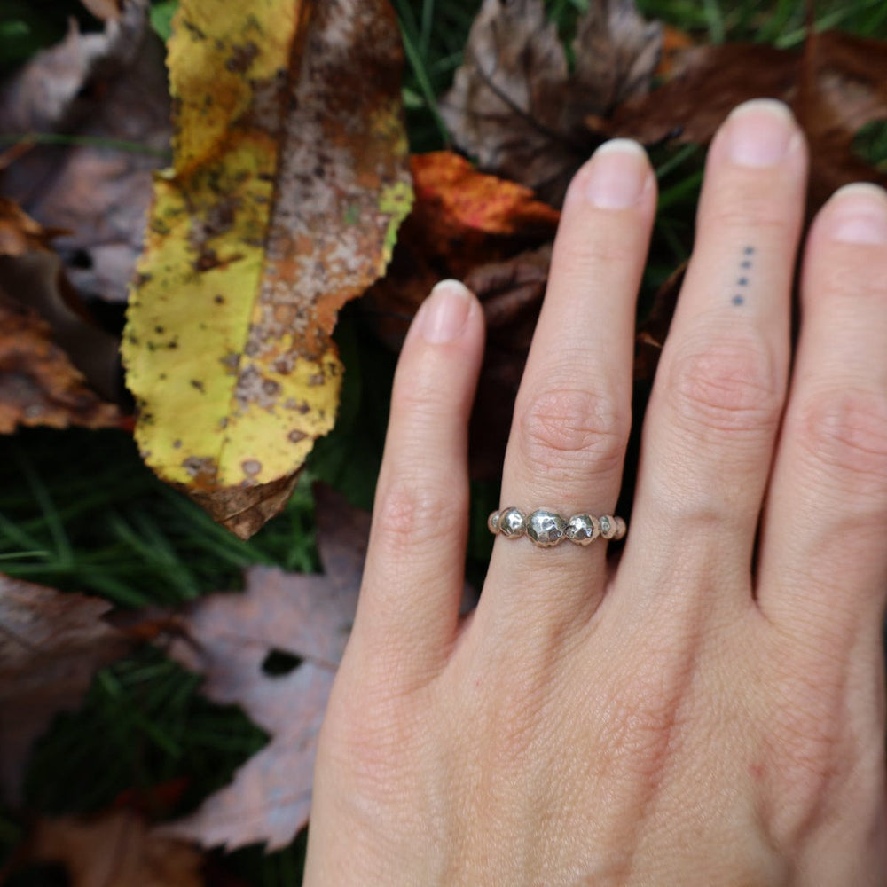 RNG Hammered Sterling Silver Circles Ring