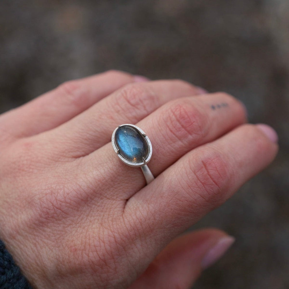 
                  
                    RNG Labradorite Horizontal Prong Ring
                  
                