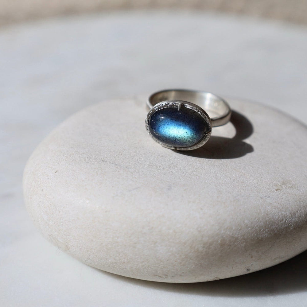 
                  
                    RNG Labradorite Horizontal Prong Ring
                  
                