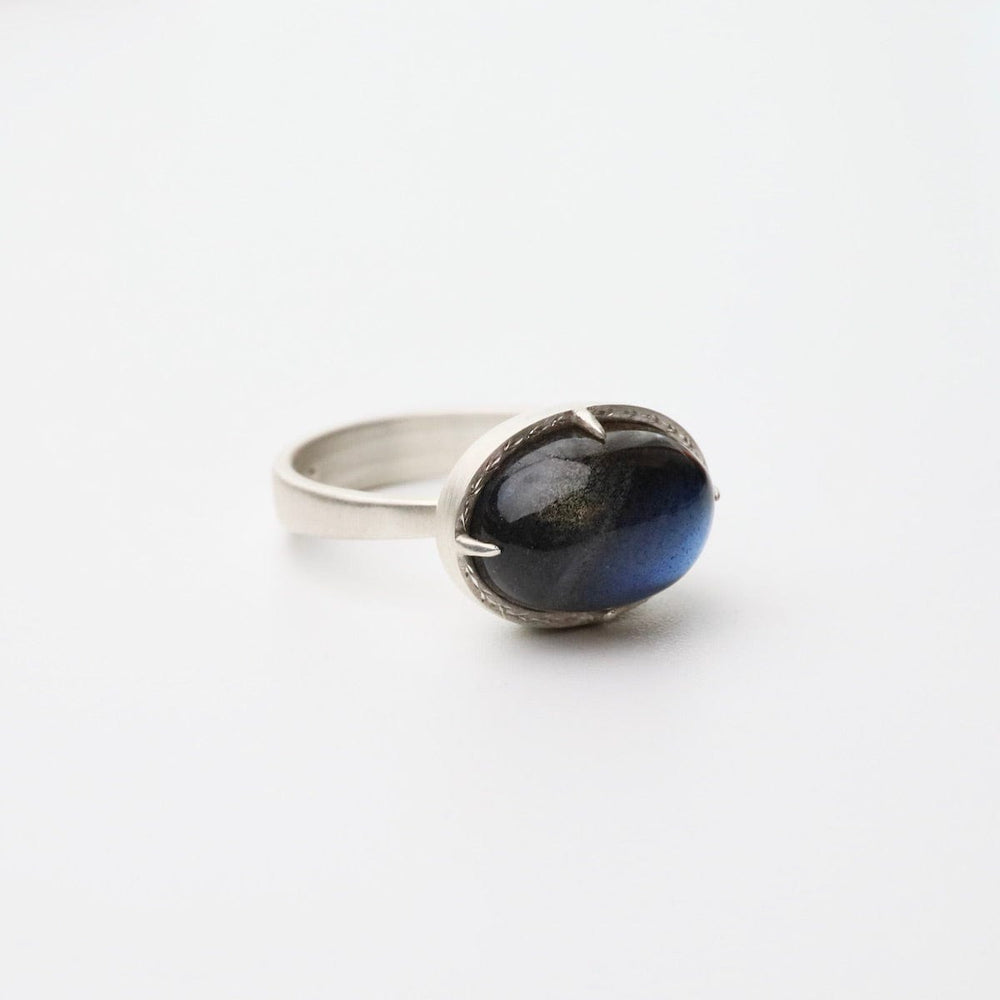 
                  
                    RNG Labradorite Horizontal Prong Ring
                  
                