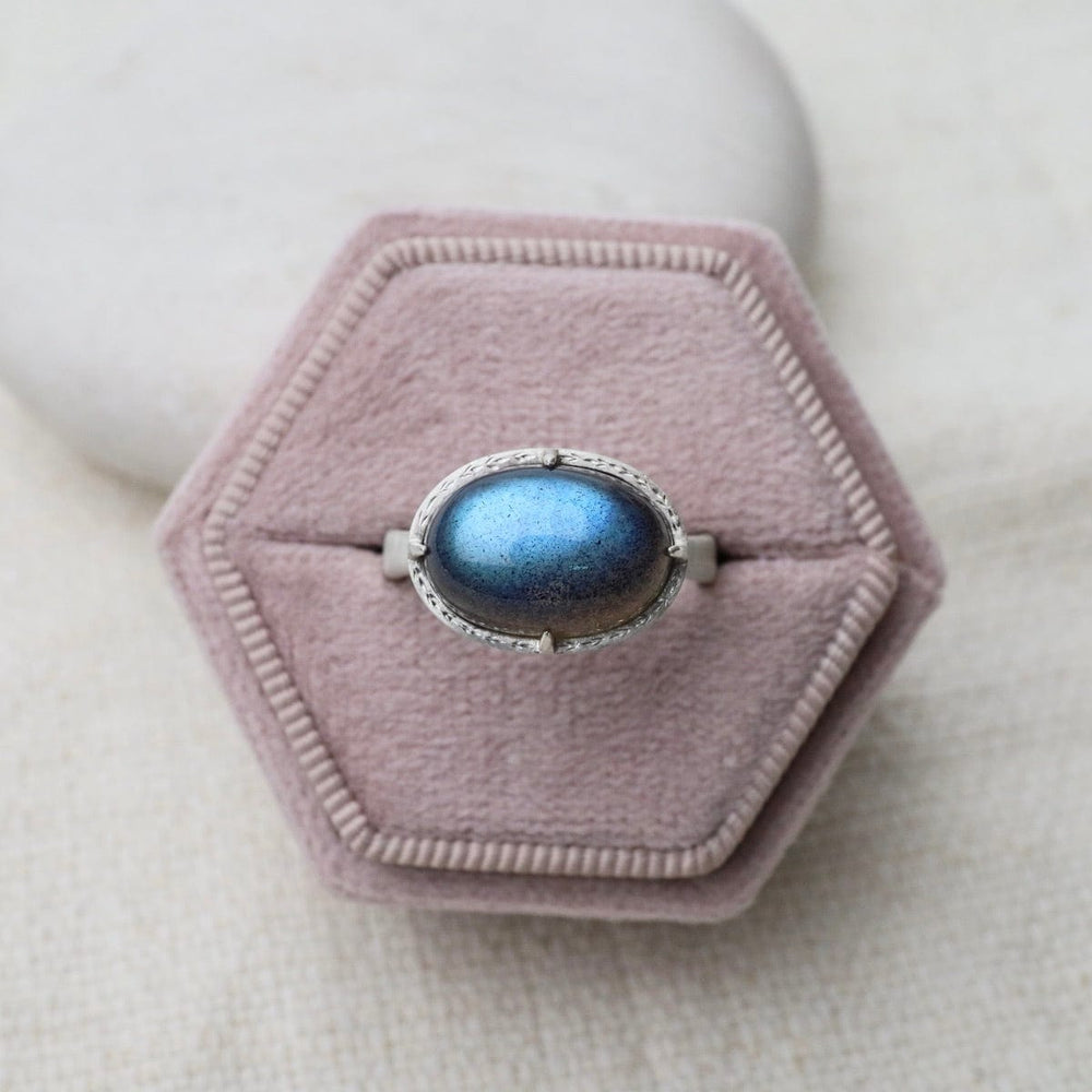 
                  
                    RNG Labradorite Horizontal Prong Ring
                  
                