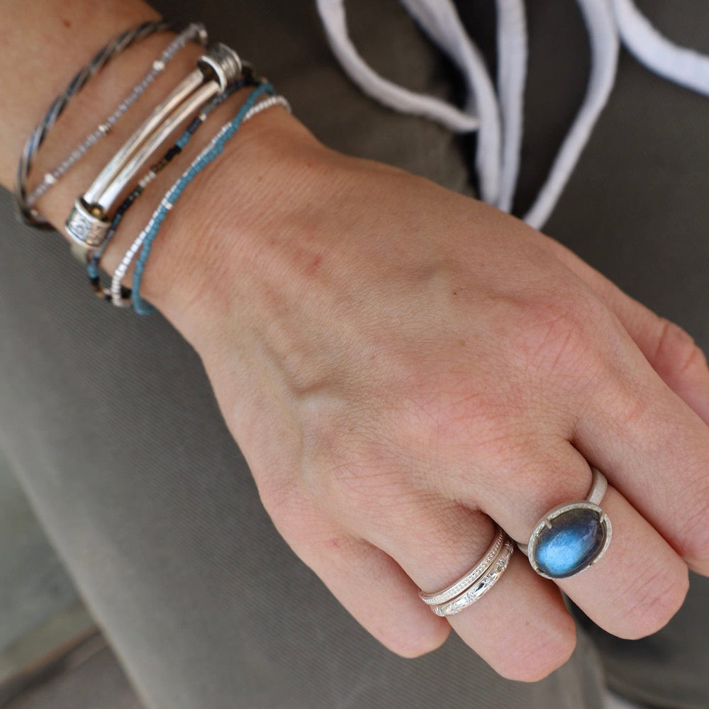 
                  
                    RNG Labradorite Horizontal Prong Ring
                  
                