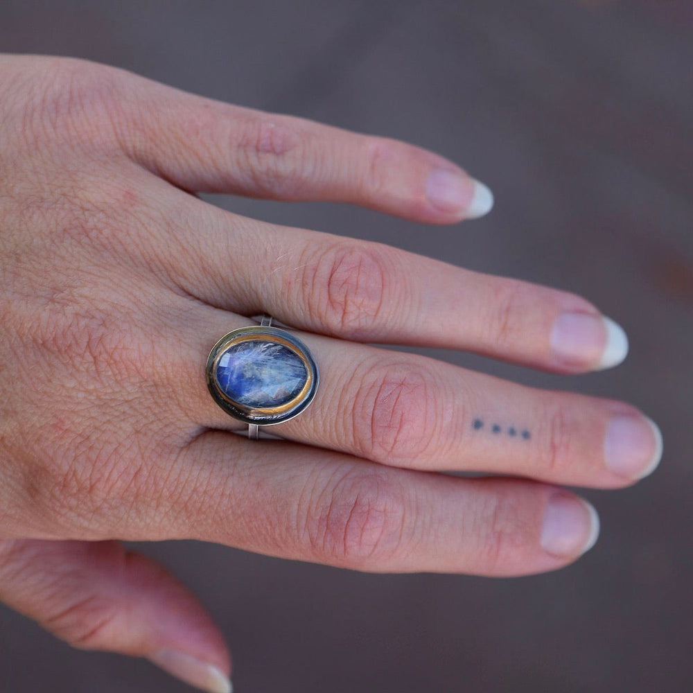 RNG Medium Crescent Rim Ring in Moonstone