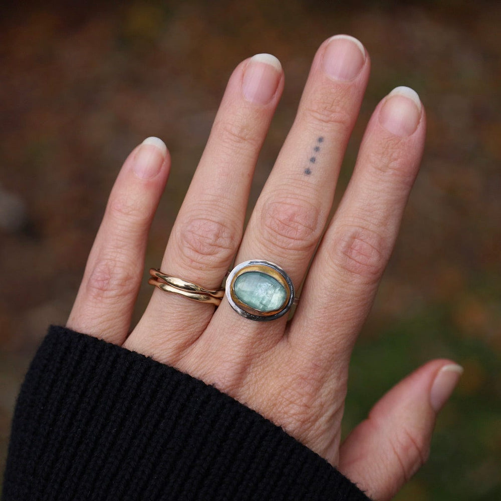 
                      
                        RNG Medium Crescent Rim Ring in Sky Blue Kyanite
                      
                    