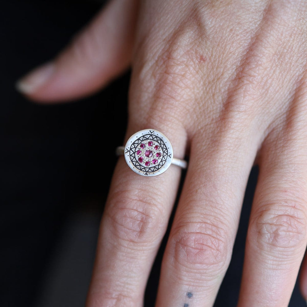 RNG Memories Ring in Ruby & Pink Tourmaline