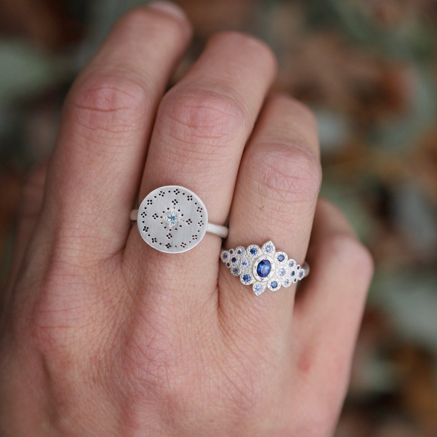 RNG Nostalgia Ring With Aquamarine